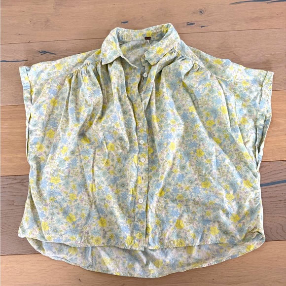Free People Floral pastel blouse - Picture 1 of 3